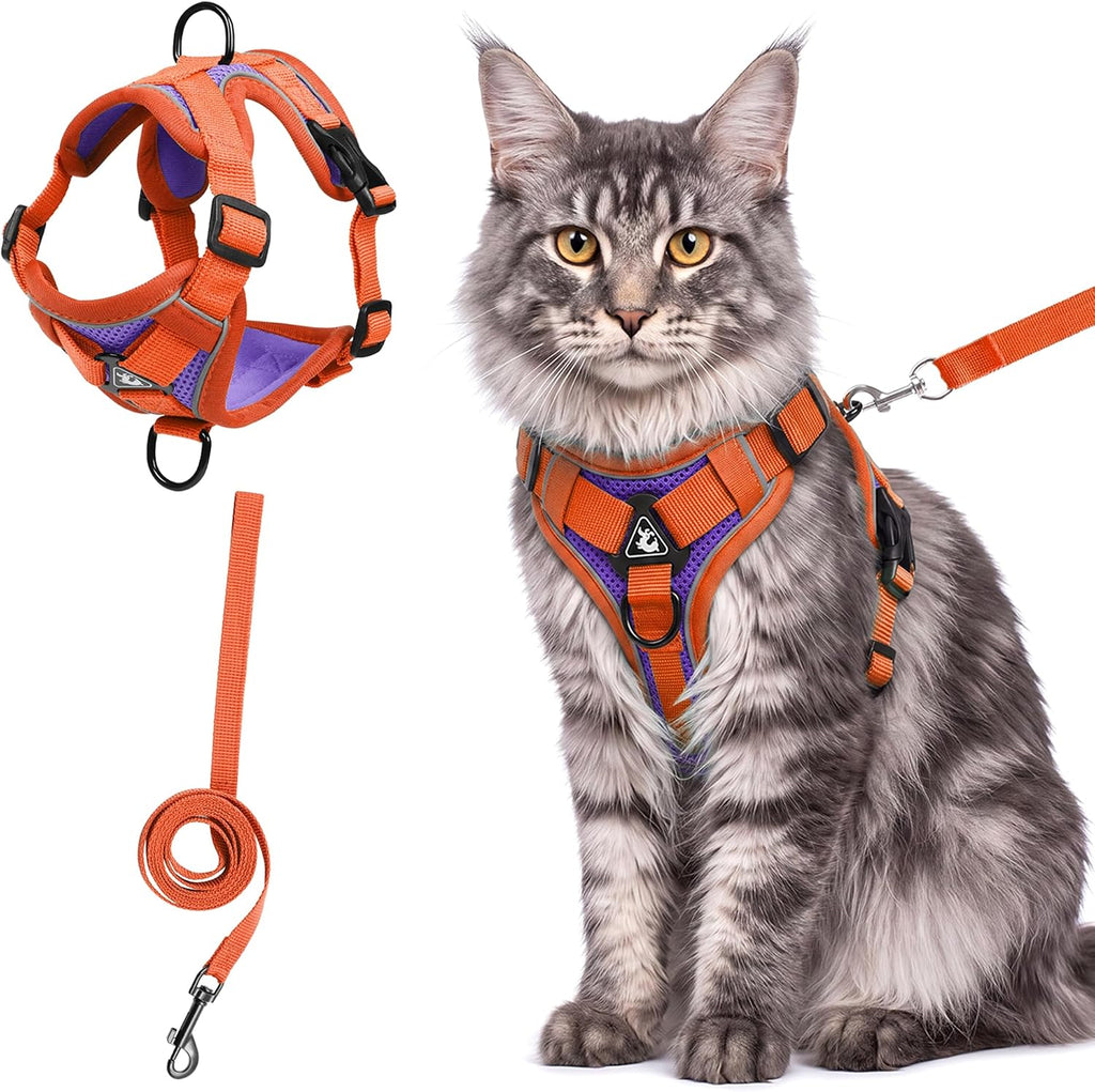 Large Cat Harness & Leash Set, Escape-Proof Soft Vest for Outdoor Walking - Image 13