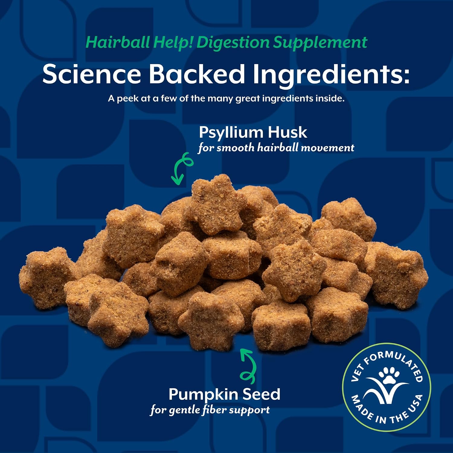 NaturVet wheat free hairball support for cats nutritional label ingredients list