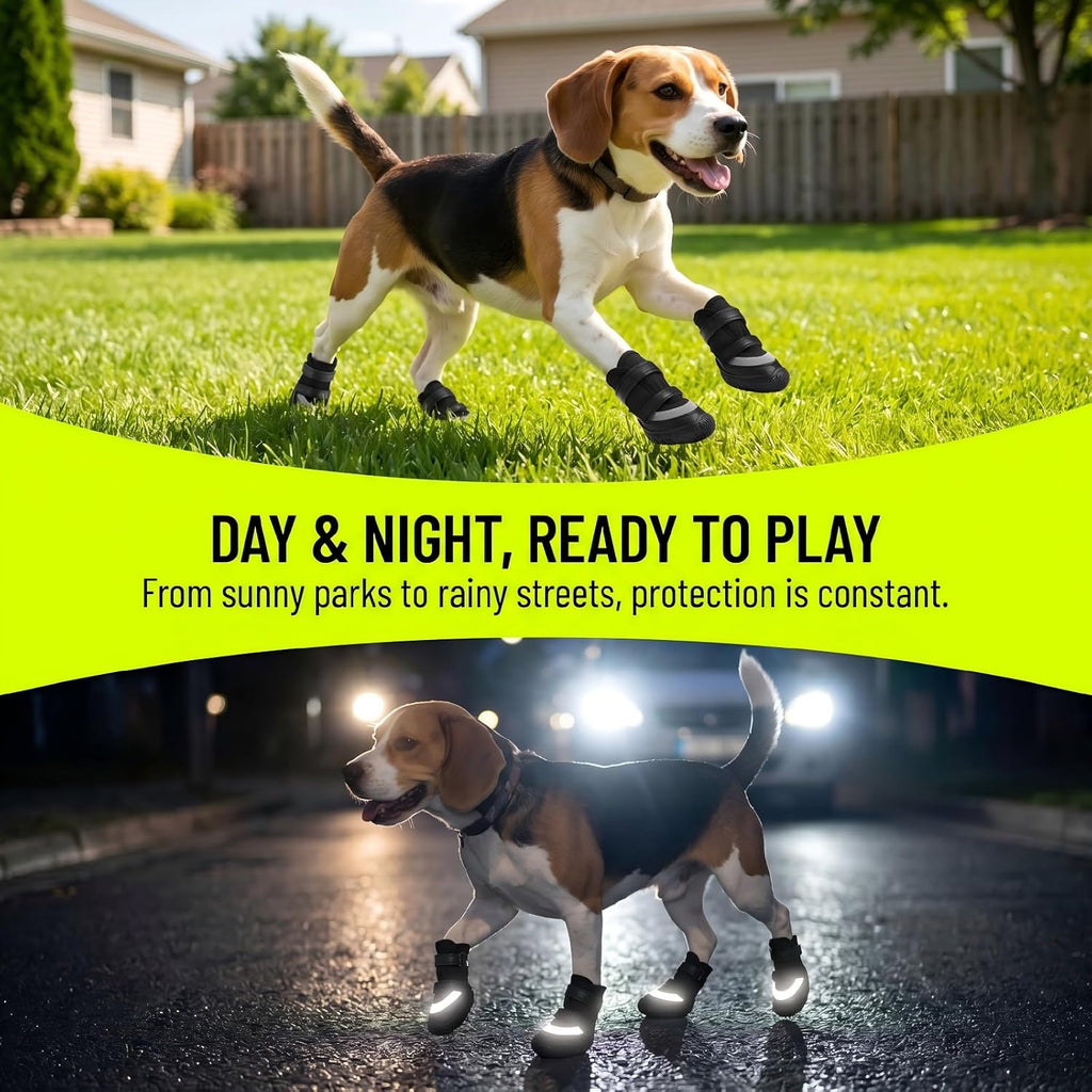 Adjustable strap dog booties for small breeds