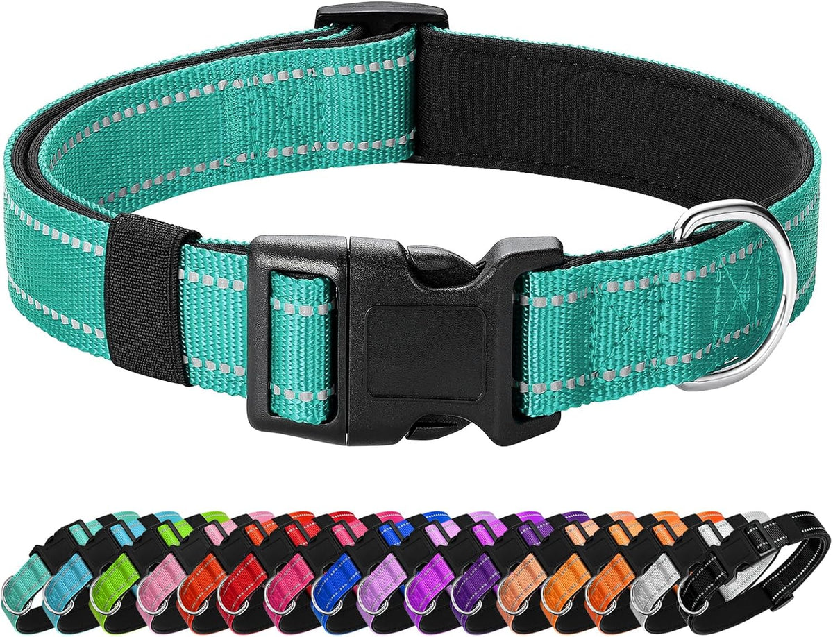 Reflective Dog Collar Padded with Soft Neoprene Breathable Quick Release Basic Dog Collars for Medium Dogs Purple Girl - Image 11