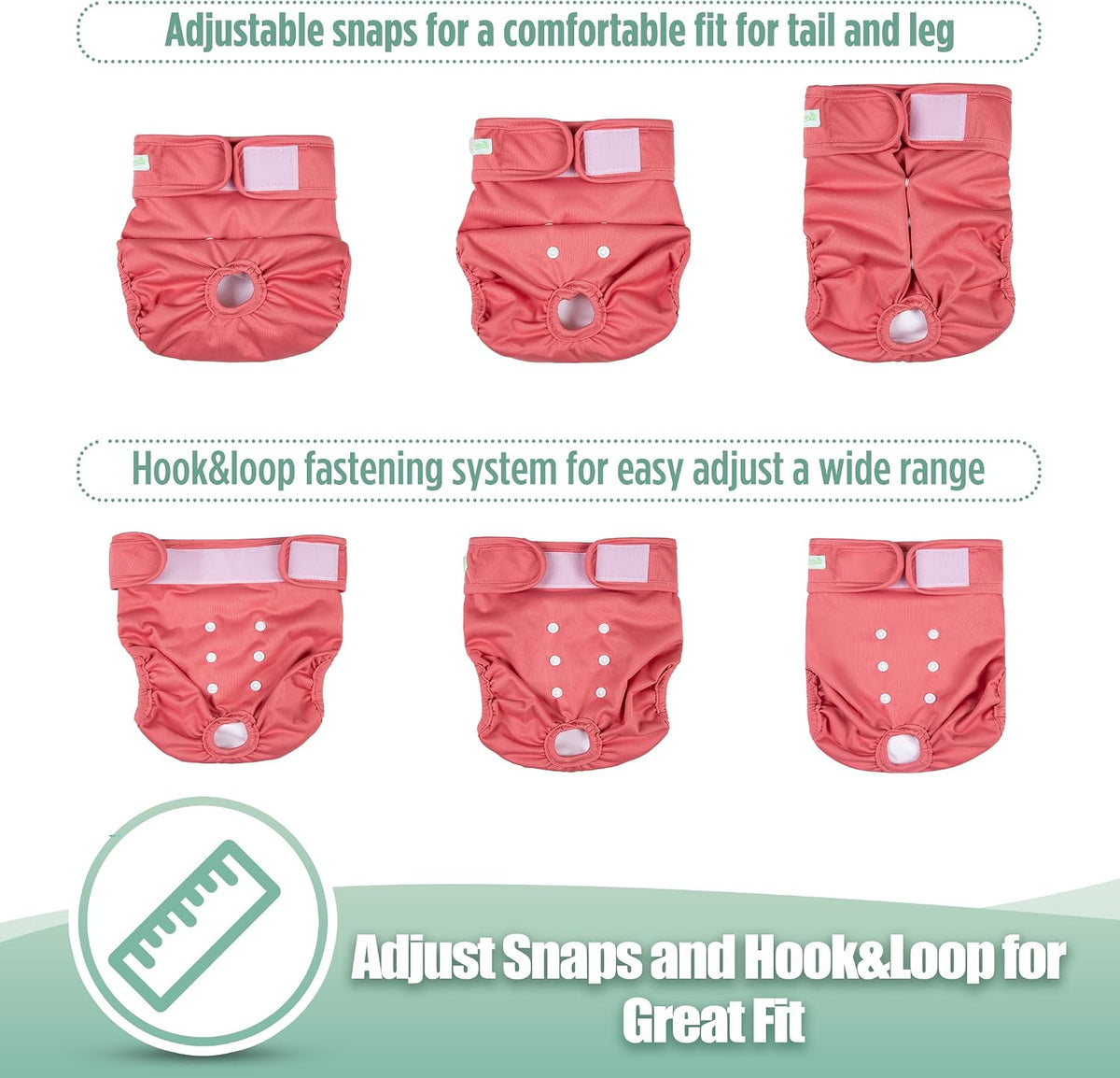 Wegreeco washable pet diapers leak proof outer layer material view