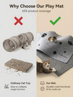Vishod premium cat activity center folded completely flat for simple travel storage.