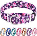 Hikiko Martingale Collar for Dogs with No Buckle Floral Daisy Dog Collars Soft Nylon No Pull Dog Collar for Large Dogs,Green Flower,L - Image 13