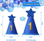 Agroon reversible birthday boy pet scarf showing the double sided fabric patterns