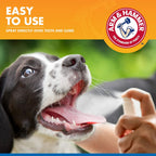Close up of Arm And Hammer dog dental spray bottle