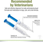 Four Paws pet medication syringe displayed with dual interchangeable tips