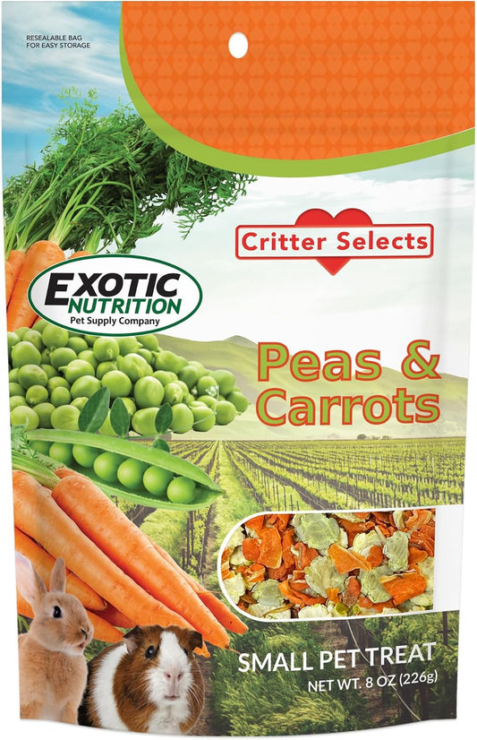 Exotic Nutrition Peas and Carrots small pet treat front packaging view