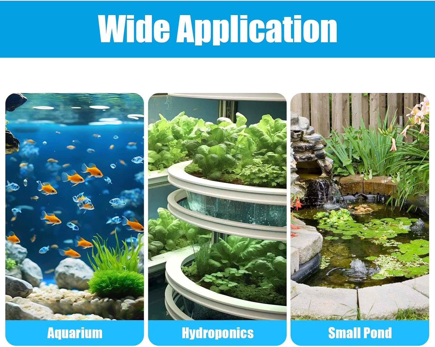 Aquaneat hydroponic aerator pump with full kit components displayed