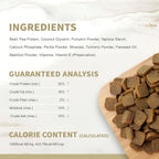 Herz air dried premium dog nutrition informational back view label