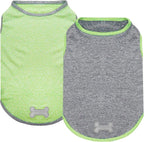 KYEESE 2Pack Dog Shirt, Lightweight Sun Protection Sleeveless Dog T Shirts for Small Dogs Boy, Breathable Pet Reflective Tank Top Summer Dogs Clothes for Outdoor Walking, Grey+Light Blue, M - Image 15