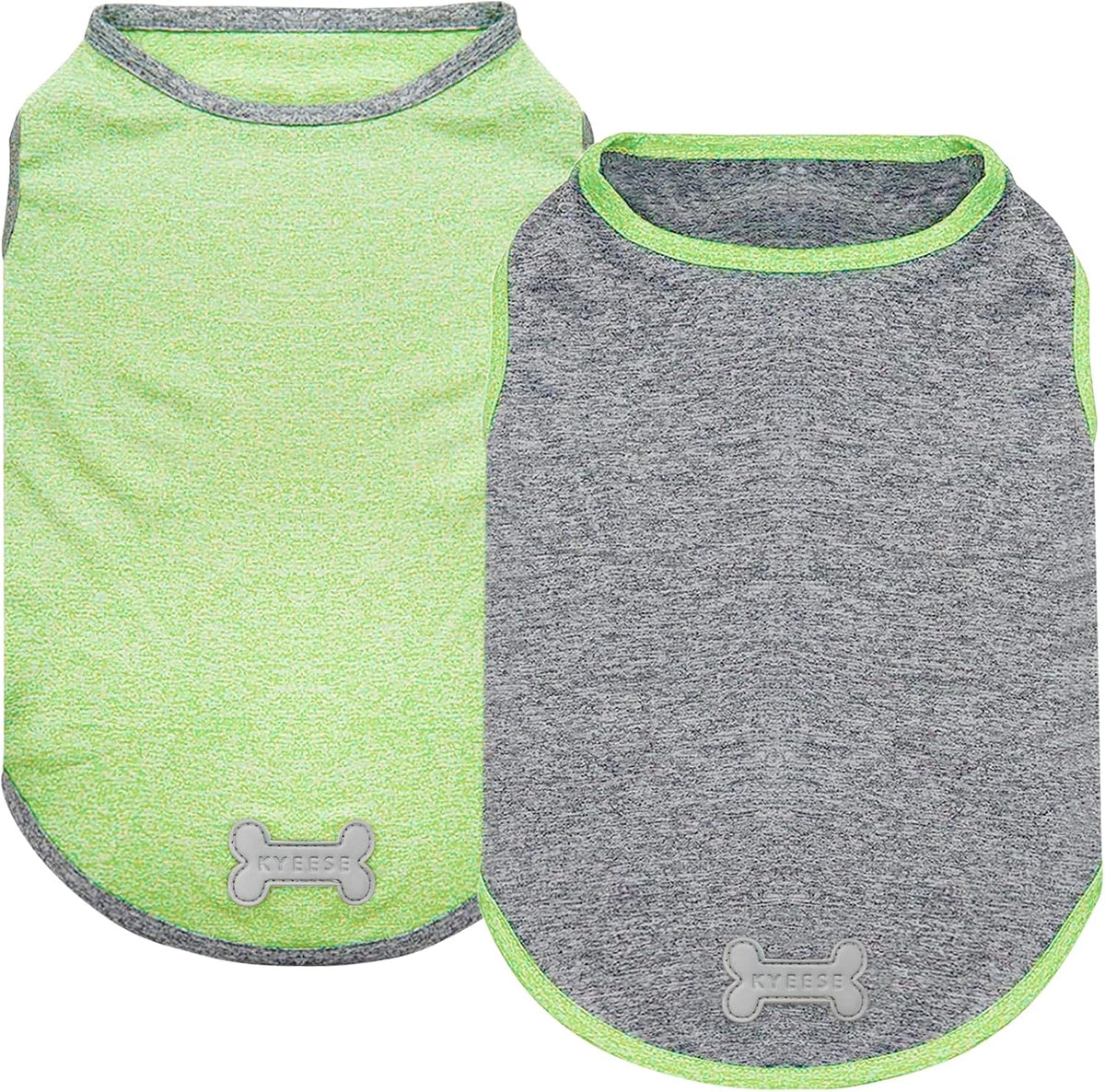 KYEESE 2Pack Dog Shirt, Lightweight Sun Protection Sleeveless Dog T Shirts for Small Dogs Boy, Breathable Pet Reflective Tank Top Summer Dogs Clothes for Outdoor Walking, Grey+Light Blue, M - Image 15