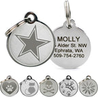 GoTags Stainless Steel Cat ID Tags, Available in Mouse and Cat Shapes, Includes up to 4 Lines of Custom Engraved Personalized Text - Image 13