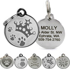 GoTags Stainless Steel Cat ID Tags, Available in Mouse and Cat Shapes, Includes up to 4 Lines of Custom Engraved Personalized Text - Image 15