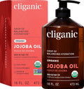 Cliganic organic jojoba oil front view packaging