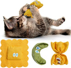 Pawsible Cat Toys for Indoor Cats, 100% Pure Organic Catnip-Filled Toys Without Cotton, Interactive Cactus Kitten Toy for Anxiety Relief, Soft Cute Teething &Chew Toys, 5 Pack - Image 10