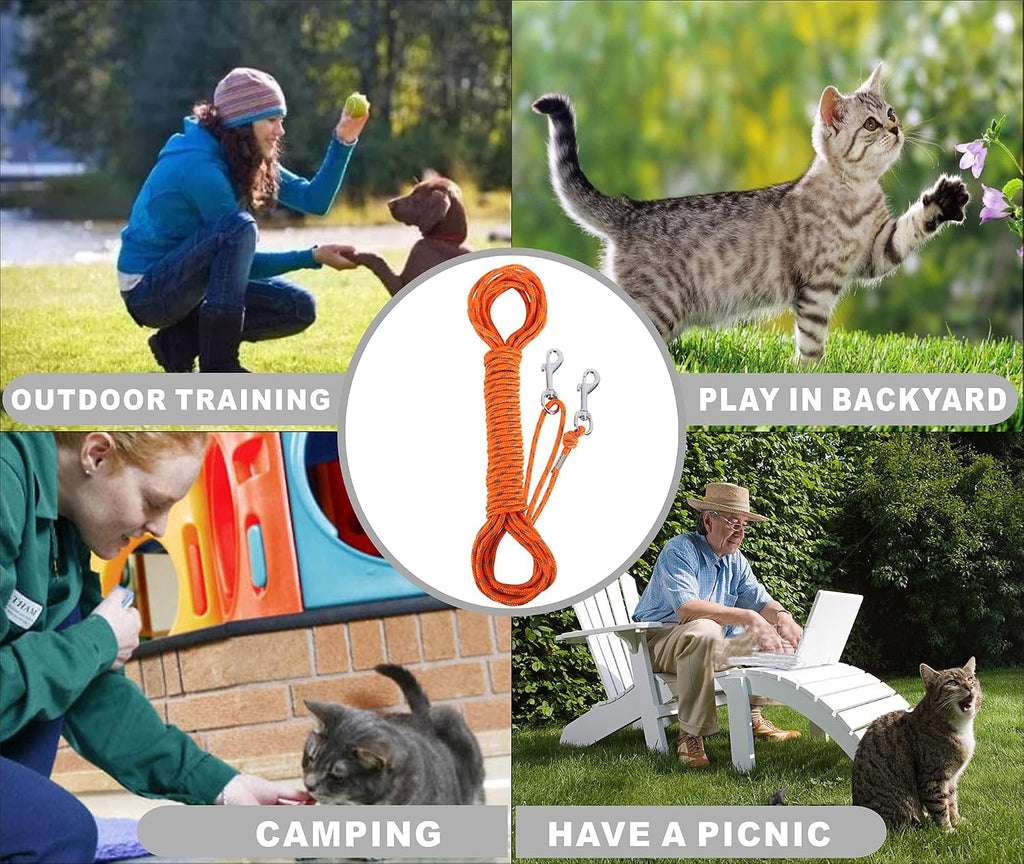 Full 50 feet length of durable nylon pet training lead