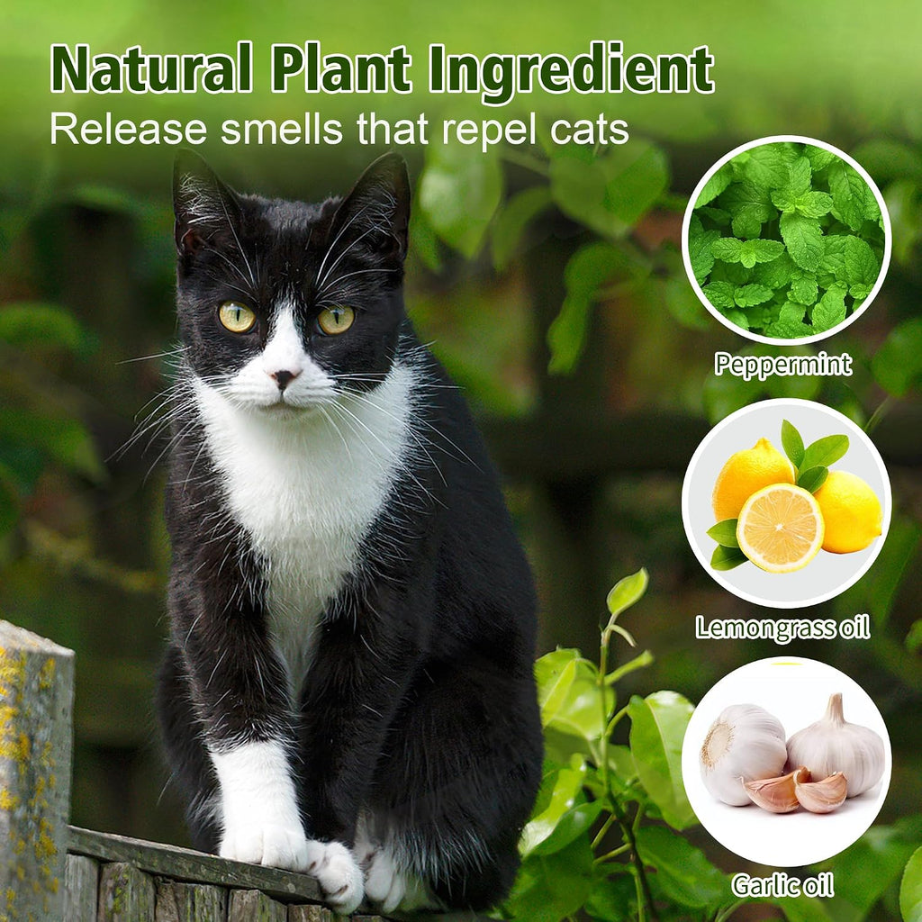 Natural peppermint oil cat deterrent sachets and mesh bags