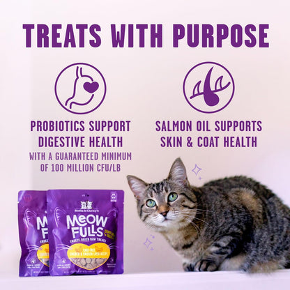 Freeze dried raw cat treats with probiotics and salmon oil ingredient list