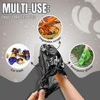 Measurement demonstration of the nine by thirteen inch flat bottom pet waste bag.
