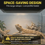 Vivarium Electronics 80 Watt radiant panel overhead heater showcasing the ultra-low profile under two inches.