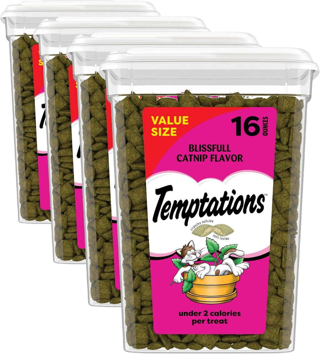 Temptations Cat Treats, Classic Crunchy and Soft Cat Treats, Blissful Catnip Flavor, Catnip Treats, 16 oz. Tub - Image 14