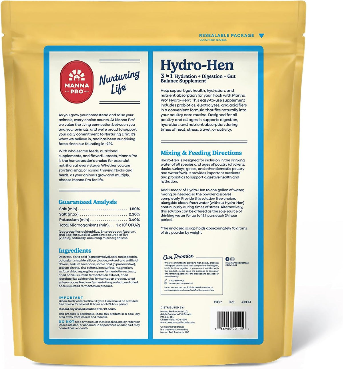Manna Pro Hydro-Hen Poultry Supplement, Digestive & Probiotic, 20 oz - Image 11