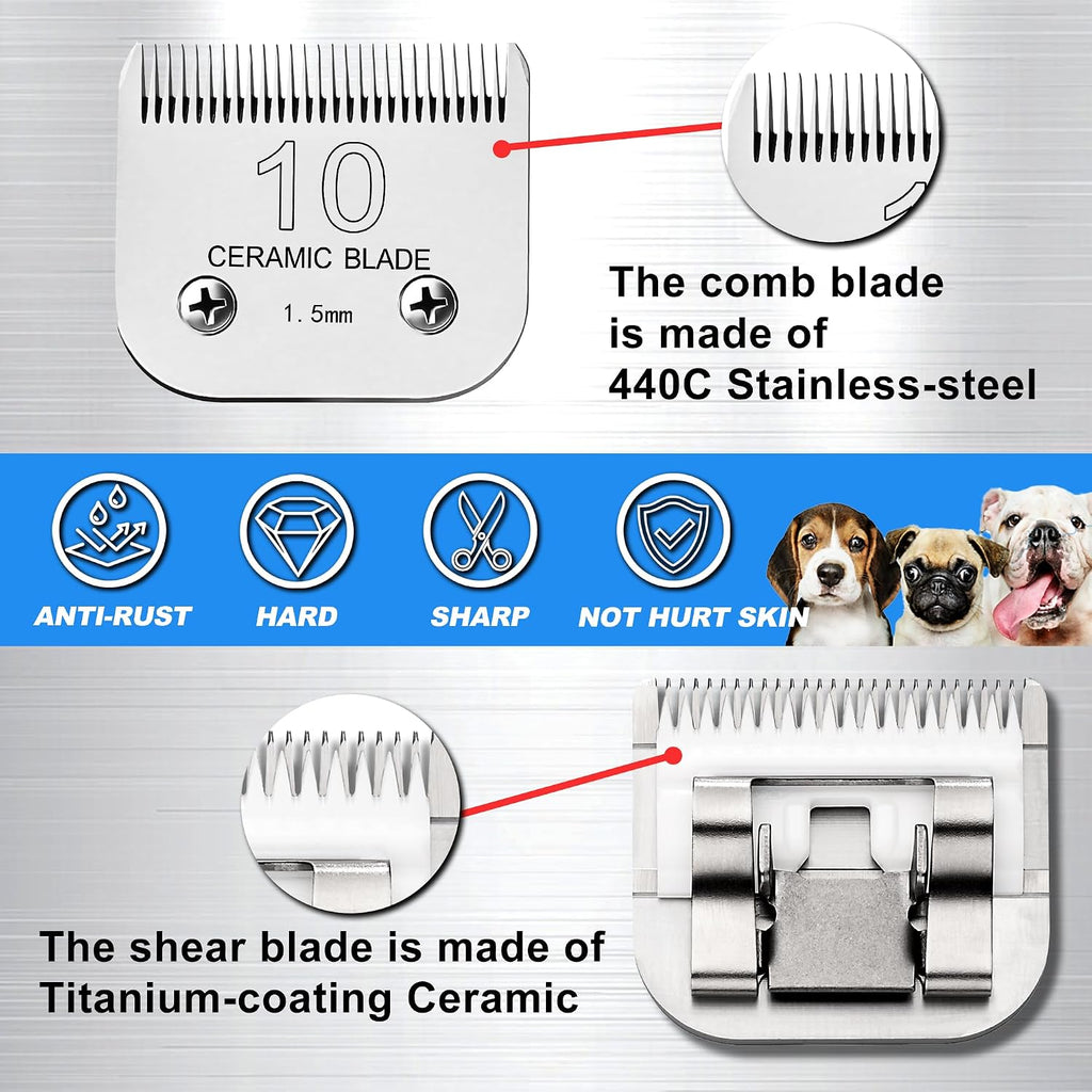 Back perspective of the steel backing plate on the pet trimmer blade