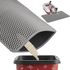 Powools cat litter mat front view trapping scatter on floor