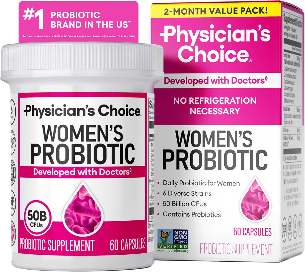 Physician's CHOICE Probiotics for Women - PH Balance, Digestive, UT, & Feminine Health - 50 Billion CFU - 6 Unique Strains for Her - Organic Prebiotics, Cranberry Extract+ - Women Probiotic - 30 CT - Image 9