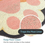 Soft mesh cat litter box floor mat for clean paws