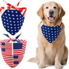 CozyHaus American Flag Dog Bandana front view premium imported pet outfit.