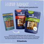 Dog chewing on Pawstruck premium rawhide bully slice