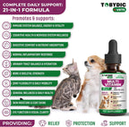 Beloved Pets Tobydic liquid multivitamin showing back label with ingredients