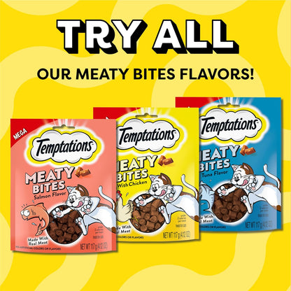 Temptations Meaty Bites Savory and Soft Cat Treats, Chicken Flavor, 4.12 oz. Pouch - Image 10