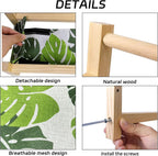 Leopard gecko resting on an elevated wooden pet sleeping hammock accessory