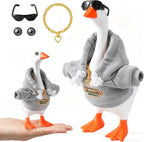7inch Desk Goose Outfits, Desktop Goose Clothes with Sunglasses & Necklaces, Plush Hoodie Set for Magnetic Goose Statue - Image 10