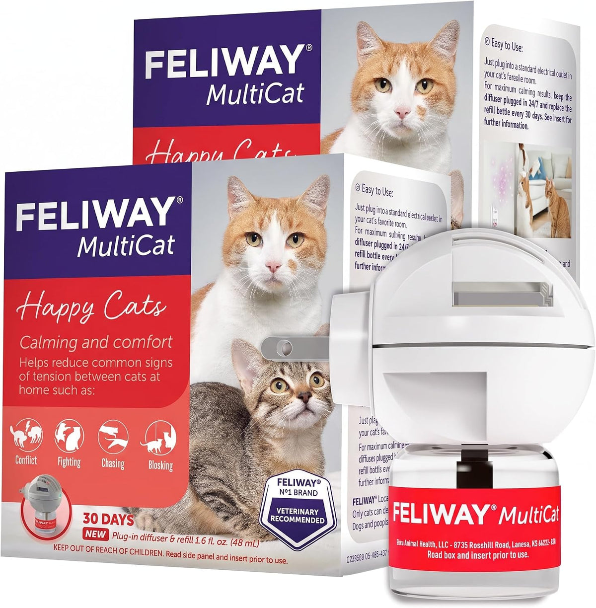 FELIWAY MultiCat Cat Calming Pheromone Diffuser Kit - Image 10