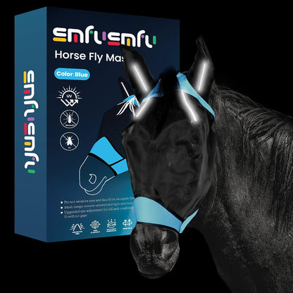 SMFUSMFU horse fly mask UV protection material close up