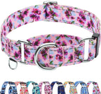 Reflective Martingale Collar for Dogs Nylon Training Collar with No Buckle Cute Floral No Pull Dog Collar for Medium DogsYellow FlowerM - Image 10