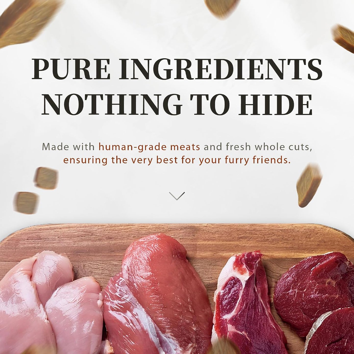 Herz premium canine cuisine imported USA pet food product display