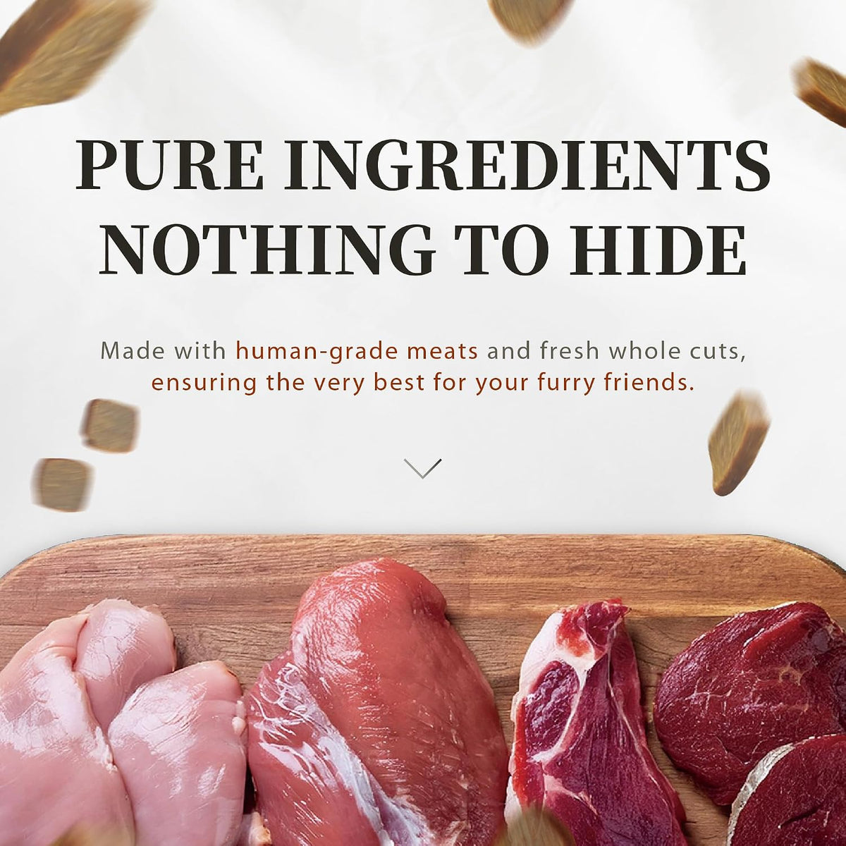 Herz premium canine cuisine imported USA pet food product display