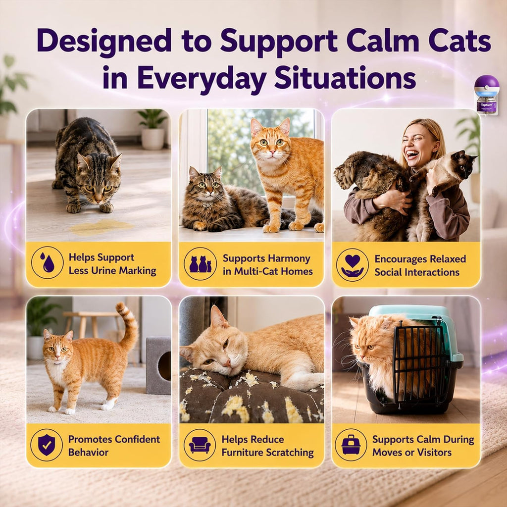 TopSum cat calming diffuser packaging with bottles