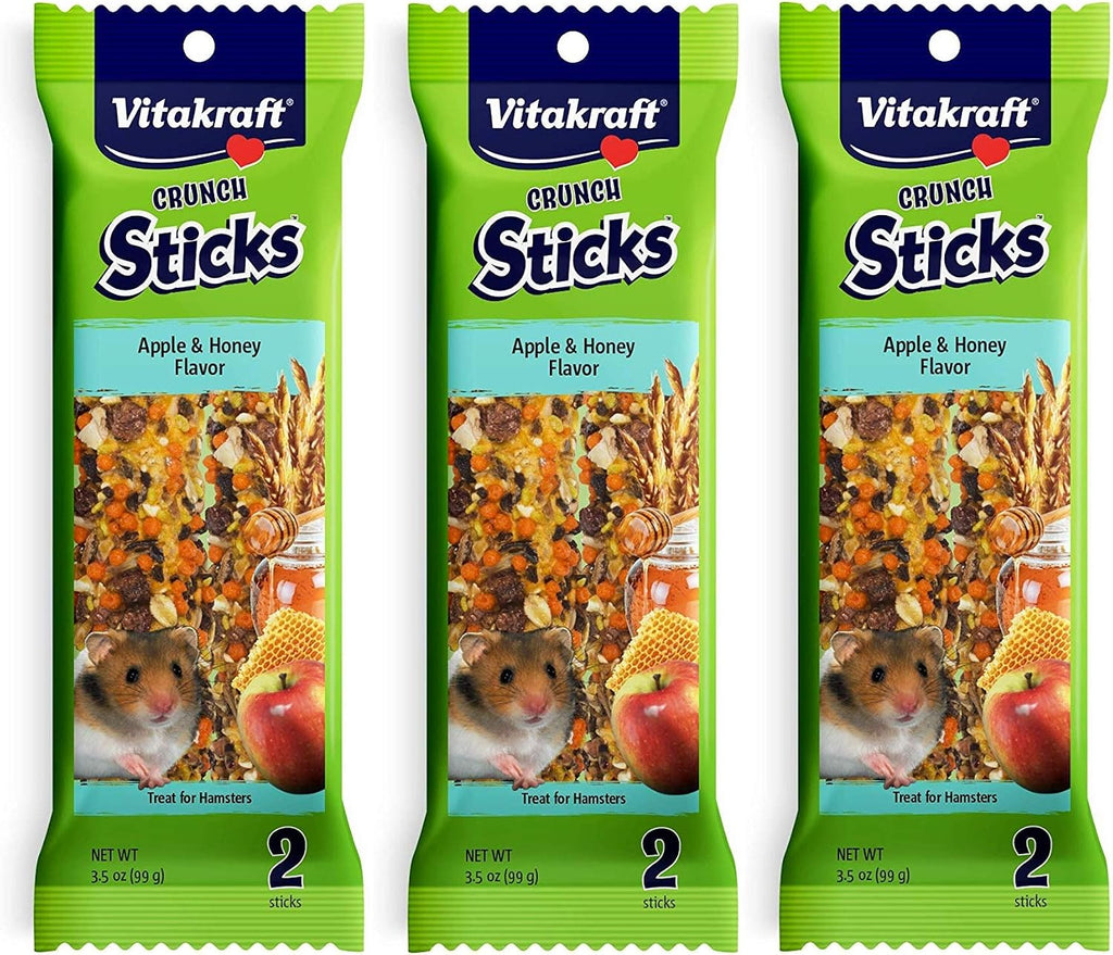 Vitakraft Crunch Sticks Hamster Treats Apple and Honey Flavor 2 Pack - Wholesome Crunchy Chew Sticks for Hamsters and Gerbils - Enrichment Chew Toy with Natural Wood Core - Image 14