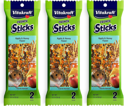 Vitakraft Crunch Sticks Hamster Treats Apple and Honey Flavor 2 Pack - Wholesome Crunchy Chew Sticks for Hamsters and Gerbils - Enrichment Chew Toy with Natural Wood Core - Image 14