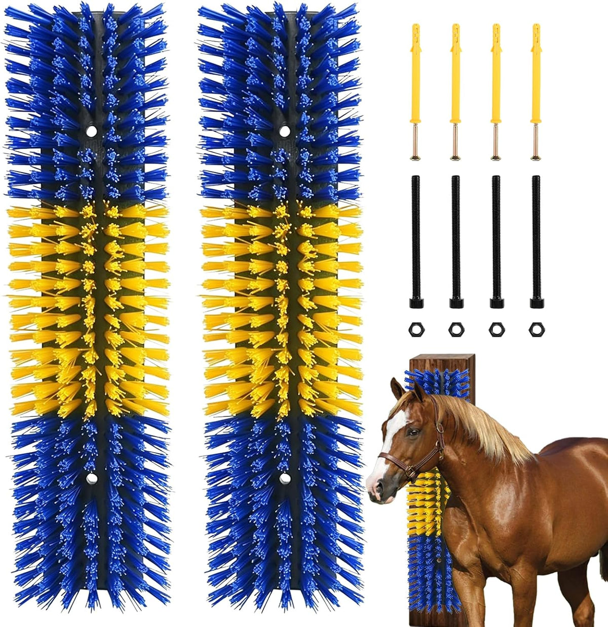 Rouisxue industrial strength animal scratcher brush with included hardware kit.
