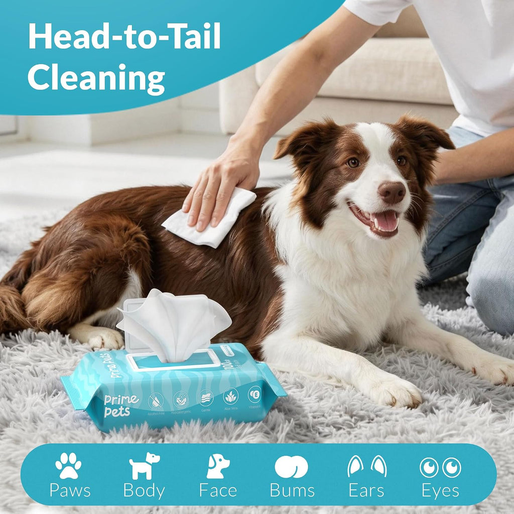 Resealable portable packaging of USA imported premium pet grooming wipes
