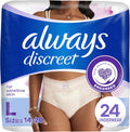 Always Discreet Sensitive Skin Underwear Large front package view