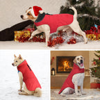 Side profile of Petglad dog winter coat with velcro closures