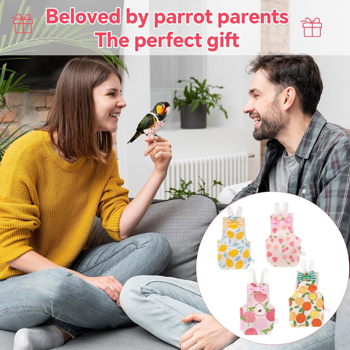 Fukaisu reusable bird diaper packaging set with four assorted styles