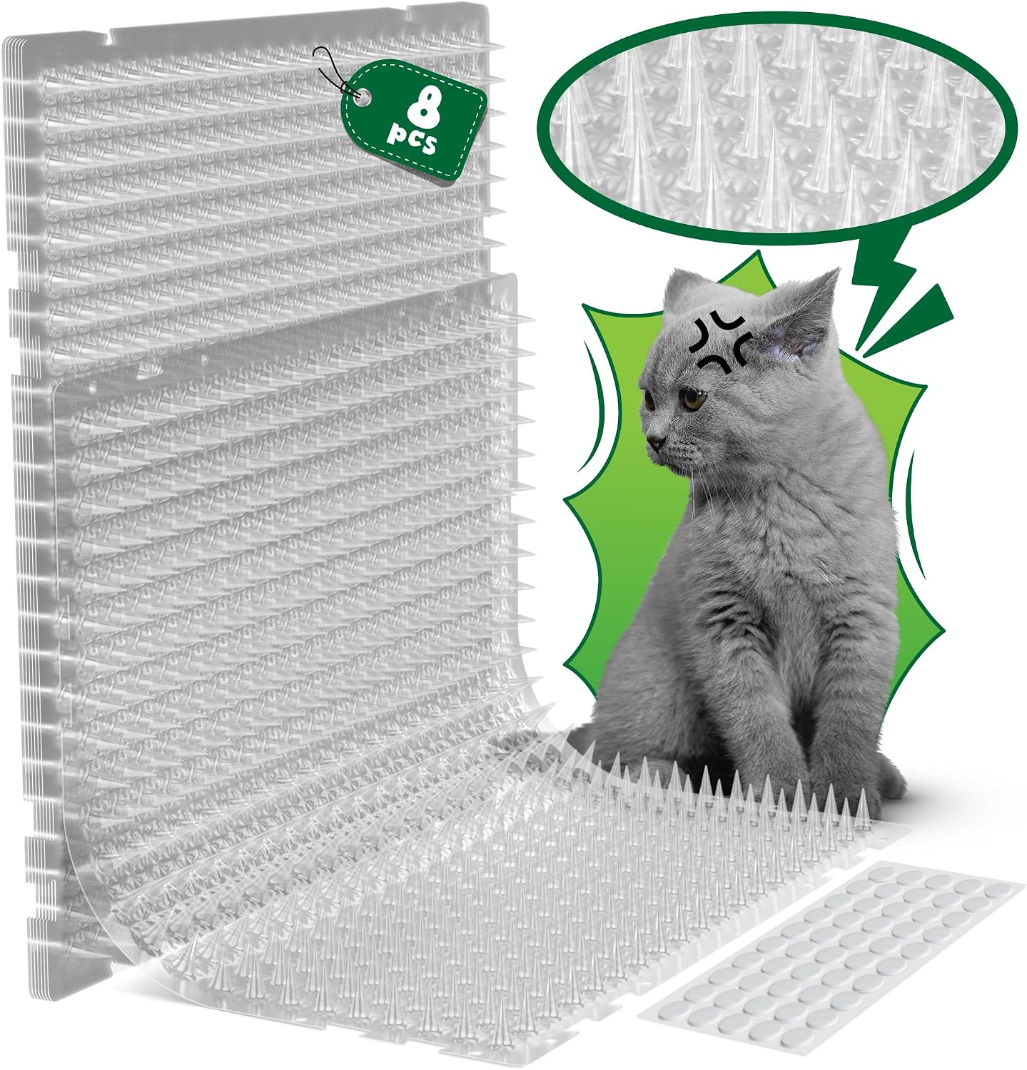 Ohlela 8 Pack Scat Mat for Cats front view